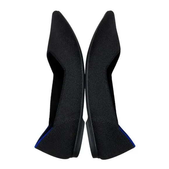 Rothy's The Point II Black Flats Pointed Toe In Love Insole Ballet Flats 6.5 - Picture 5 of 13